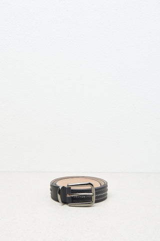 Genuine leather belt with Punto Luce