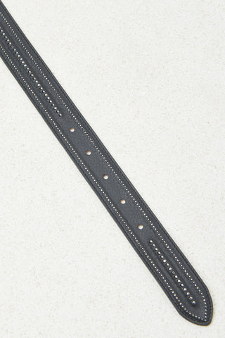 Genuine leather belt with Punto Luce