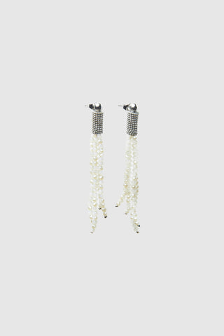 Drop earrings with micro-crystals