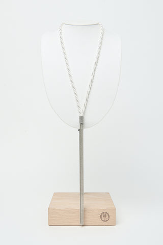 Punto Luce chain and viscose cord necklace