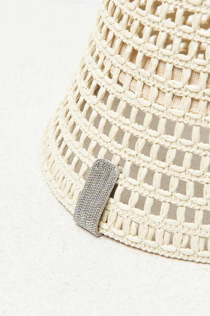Handwoven lampshade hat with Punto Luce chain  
