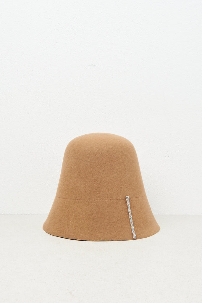 Wool felt lampshade hat  