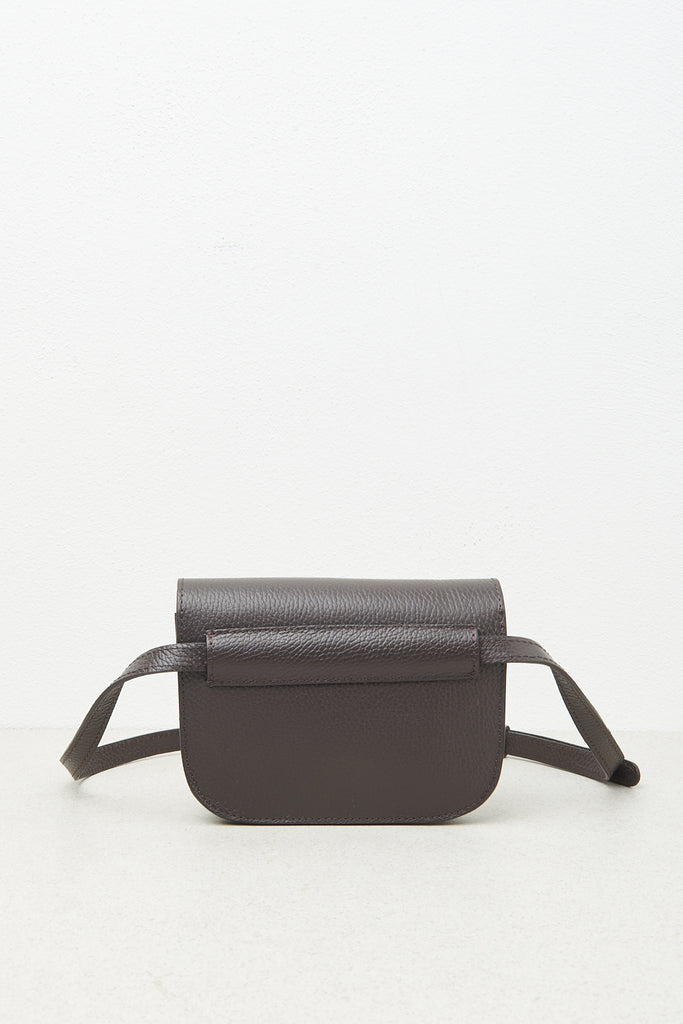 Real leather belt bag with Punto Luce trim  