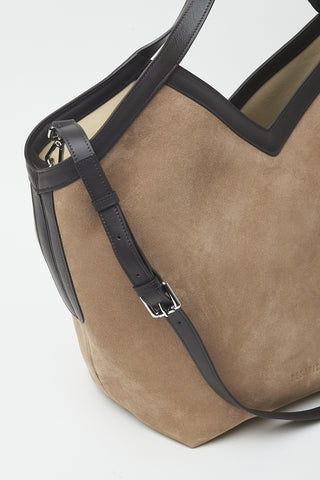 Suede tote bag