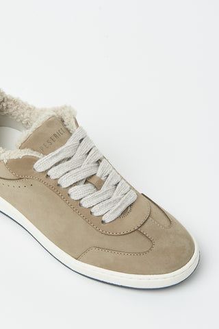 Nubuck leather sneakers