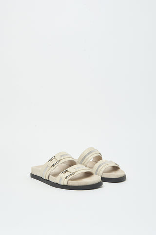 Flat leather sandals