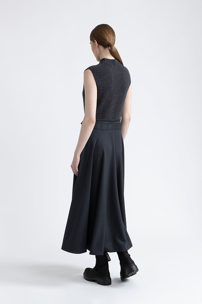 Wool, silk, cashmere and lurex dress  