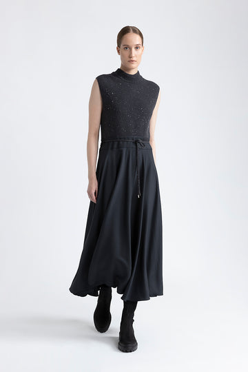 Wool, silk, cashmere and lurex dress  