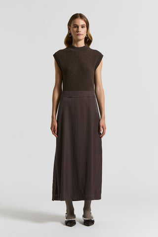 Abito in twill misto viscosa tricot