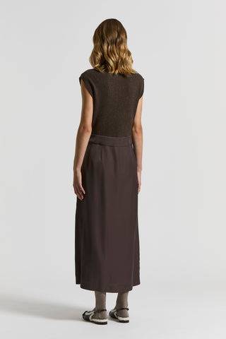 Abito in twill misto viscosa tricot