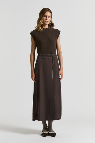 Abito in twill misto viscosa tricot