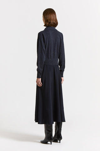 Abito in twill misto viscosa tricot