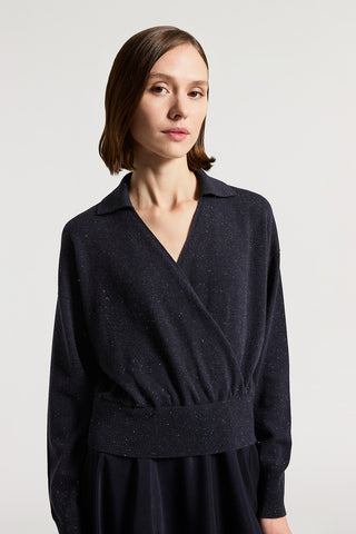 Abito in twill misto viscosa tricot