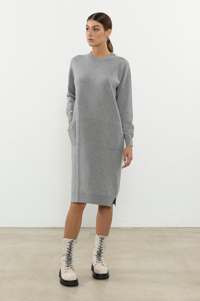 Wool, silk and cashmere knitted dress  