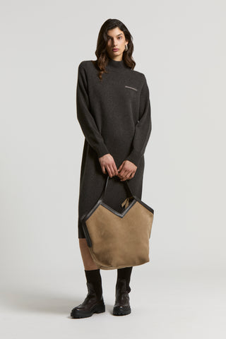 Cashmere, silk and wool yarn dress