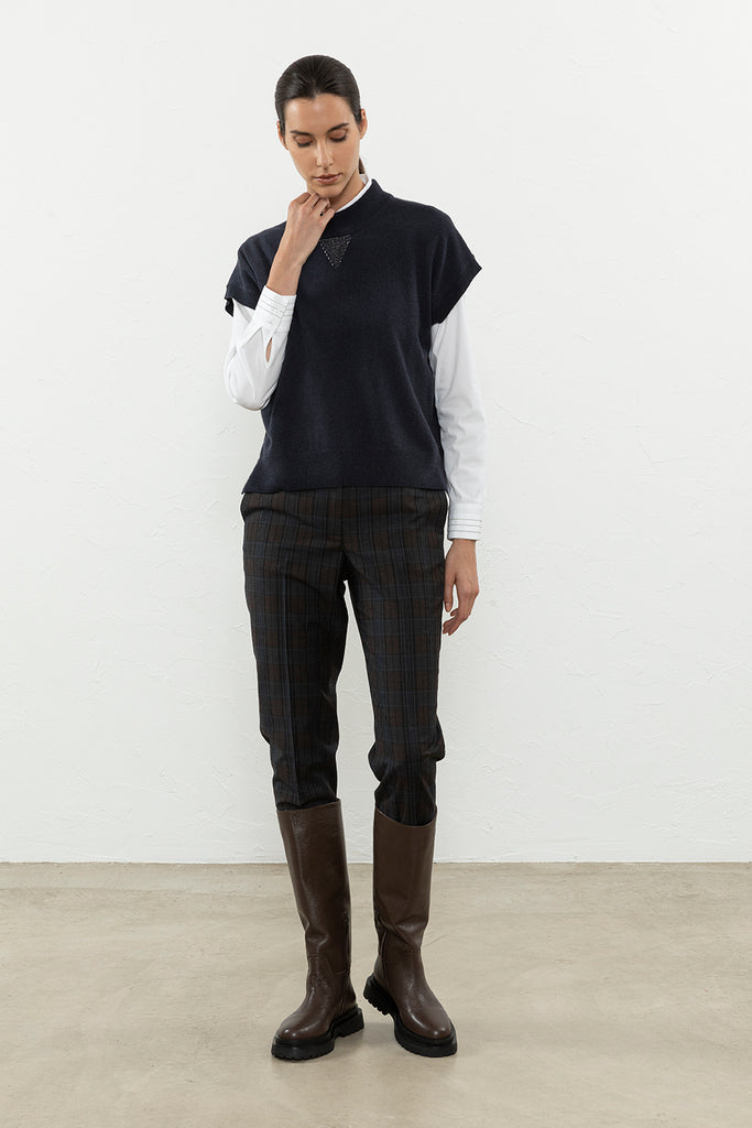 Wool, silk and cashmere gilet  