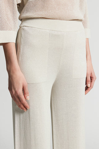 Trousers in cotton crepe yarn