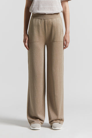 Trousers in cotton crepe yarn