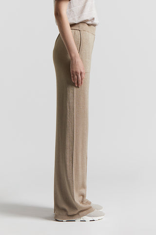 Trousers in cotton crepe yarn