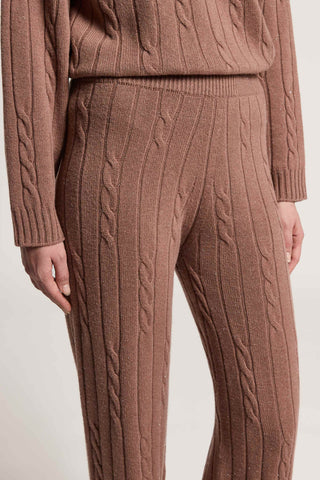 Pantaloni in lana, seta, cashmere e lamé