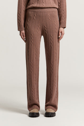 Pantaloni in lana, seta, cashmere e lamé