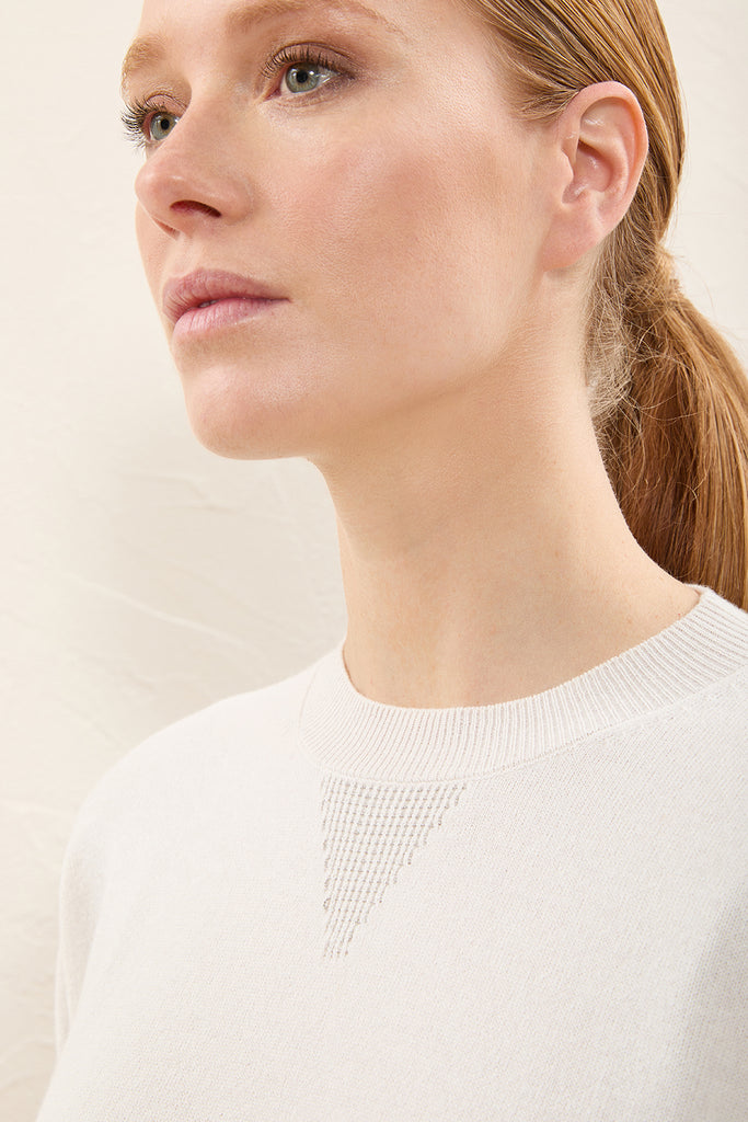 Wool, silk and cashmere sweater  