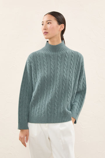 Wool, silk and cashmere sweater with Lurex  