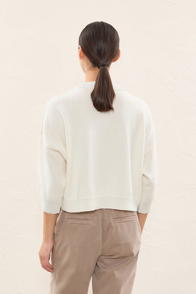Wool, silk, cashmere and Sury Alpaca sweater  