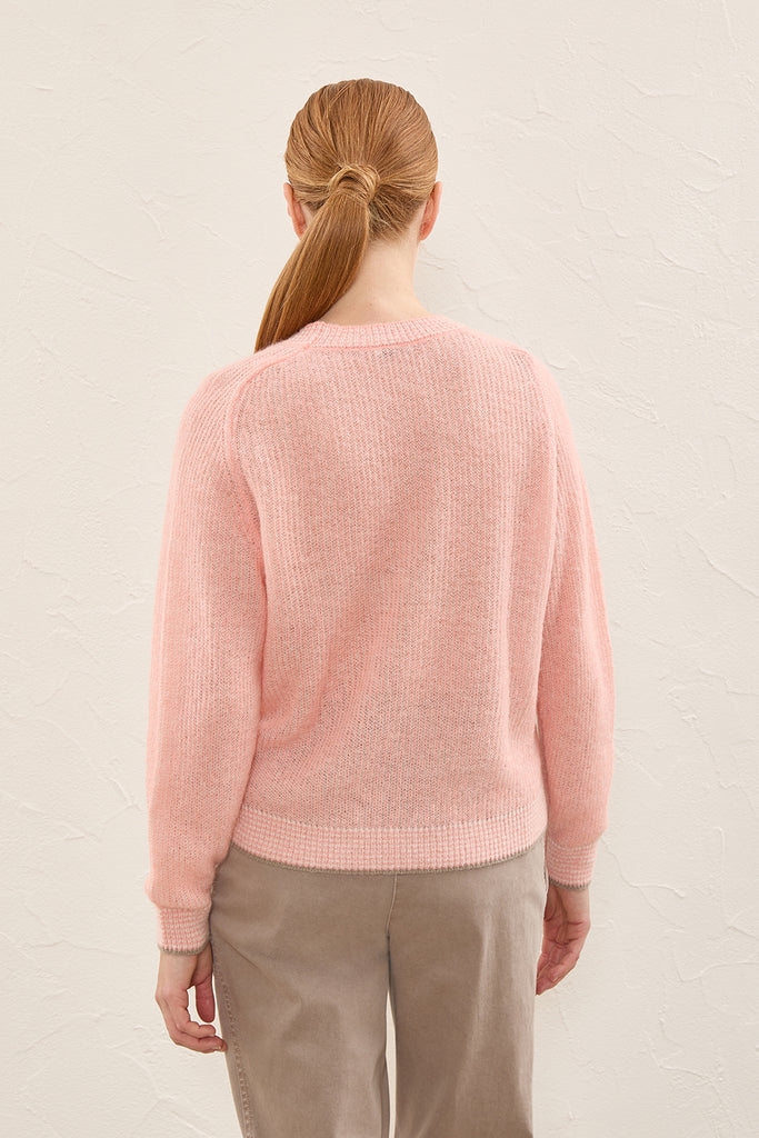 Two-tone ribbed Sury Alpaca sweater  
