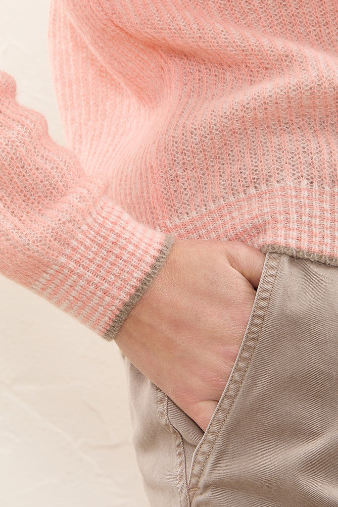 Two-tone ribbed Sury Alpaca sweater  