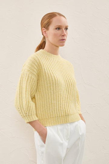 Sweater in pure new wool and alpaca blend  