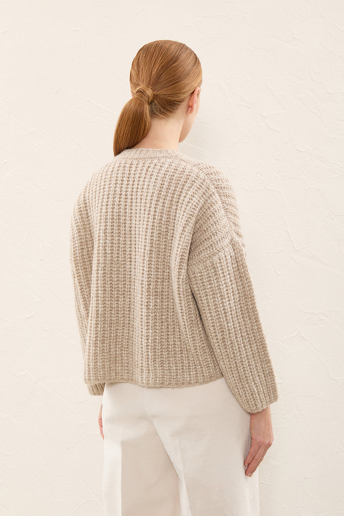 Pure new wool and alpaca blend sweater  