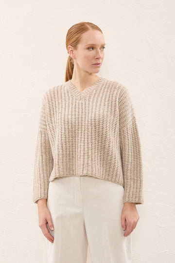 Pure new wool and alpaca blend sweater  