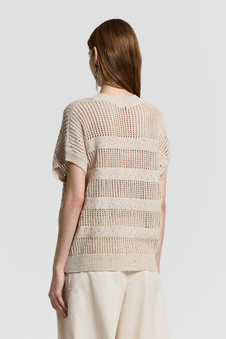 Pure cotton V-neck sweater
