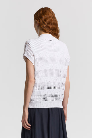 Sequined pure cotton jacket