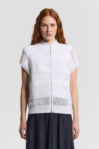 Sequined pure cotton jacket