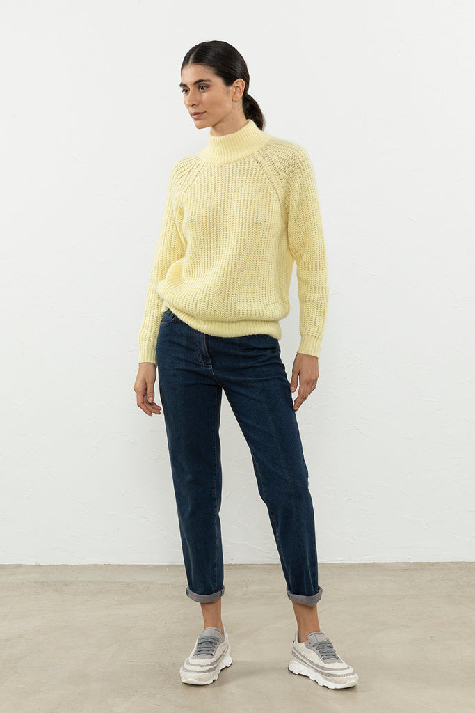 Stretch cotton denim trousers  