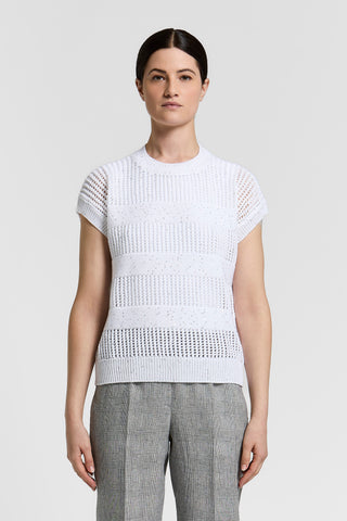Maglia in puro cotone e paillettes