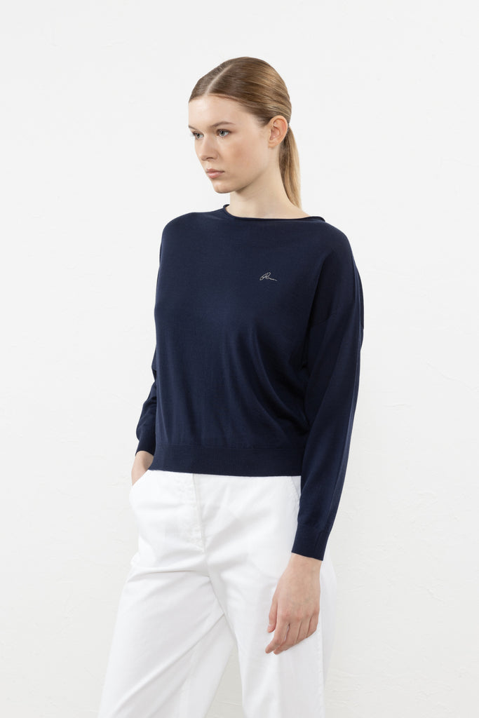 Merino wool plain stitch sweater  