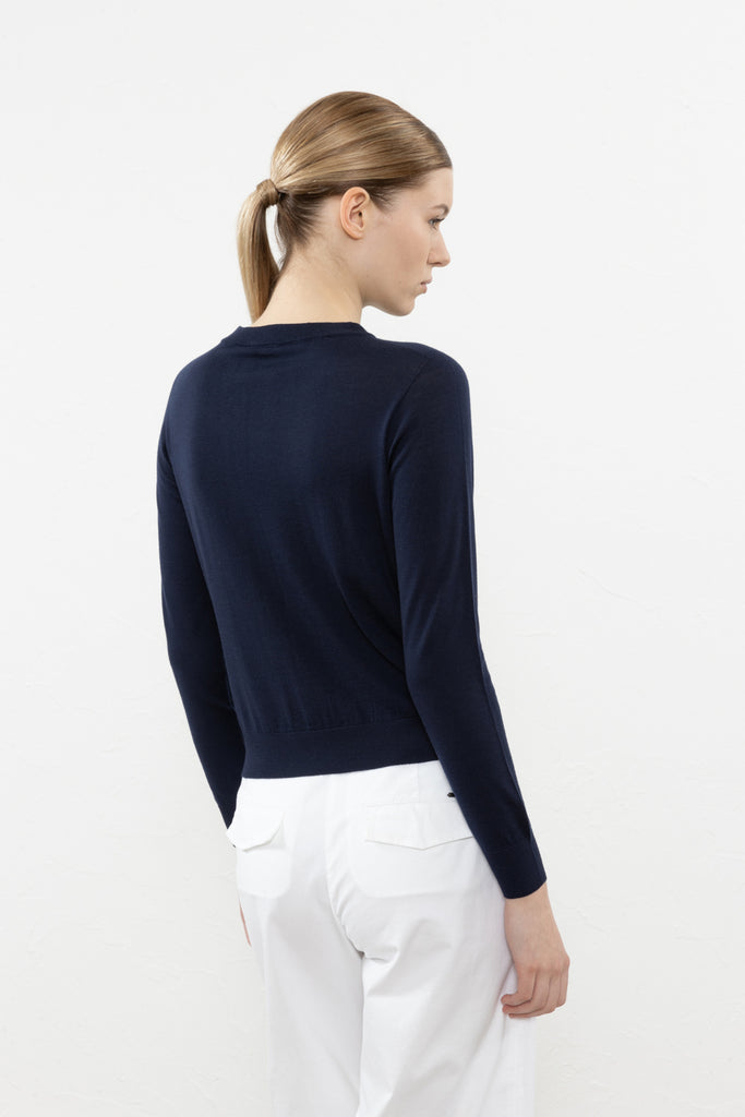 Extrafine brushed merino wool cardigan  