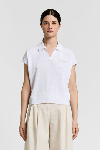 Maglia polo in lino cotone