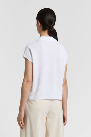 Maglia polo in lino cotone