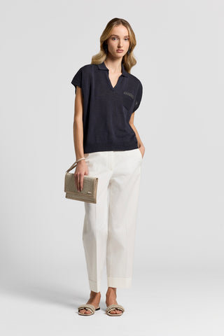 Pantalone in gabardina leggera di cotone
