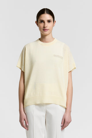 Maglia in lino e cotone maniche corte