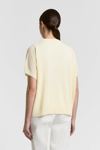 Maglia in lino e cotone maniche corte