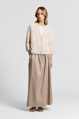 Cotton/linen-yarn cardigan