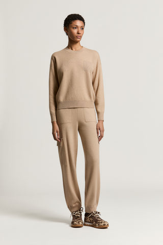 Pantalone in lana, seta e cashmere