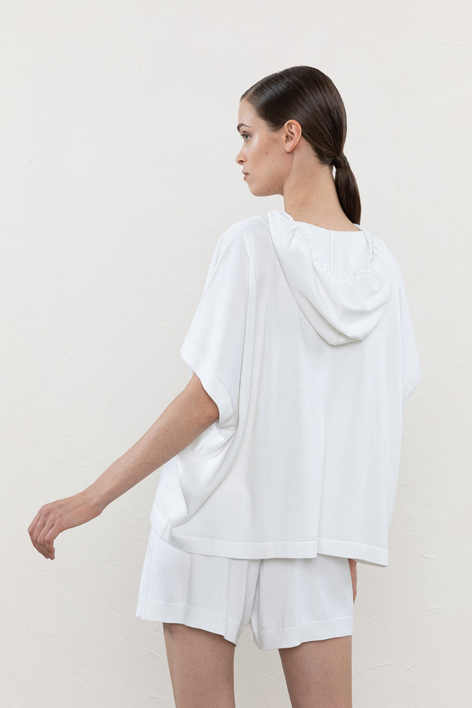 Egyptian cotton hooded cape  