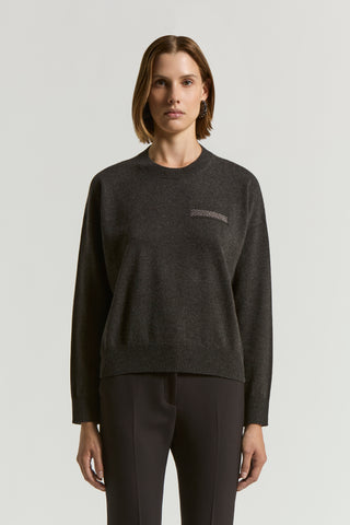 Cashmere, silk and wool yarn jumper