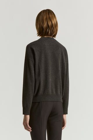Cashmere, silk and wool yarn jumper